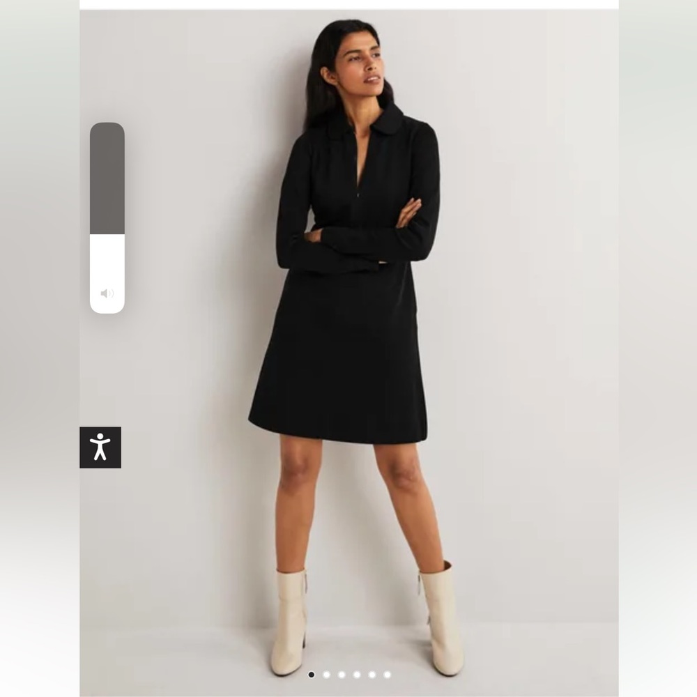 BODEN Zip Front Jersey Knit Dress- Sz 8